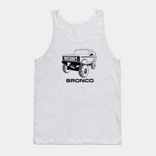 1980-1986 Ford Bronco Lifted Black Print Tank Top